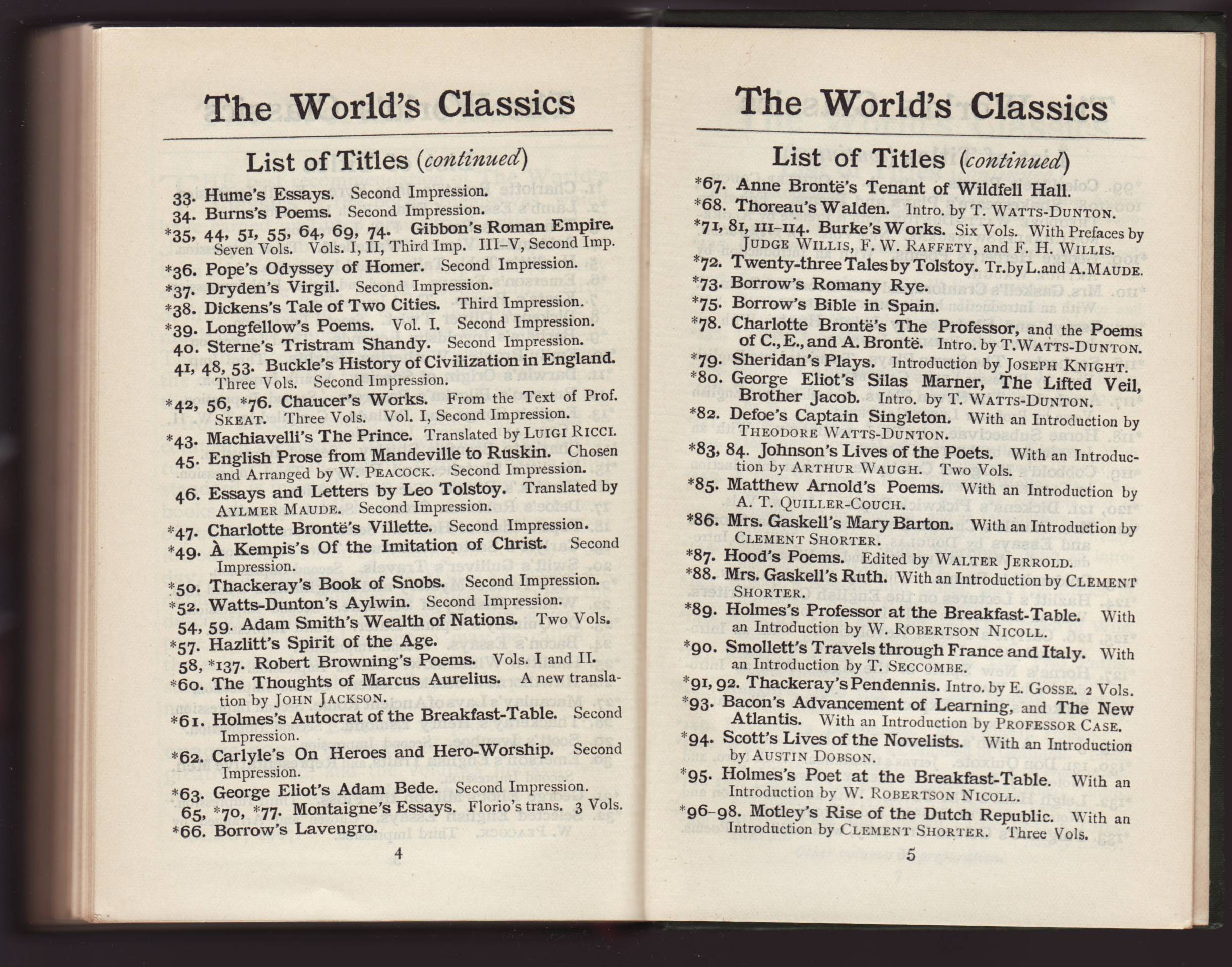 World's Classics – A Series of Series